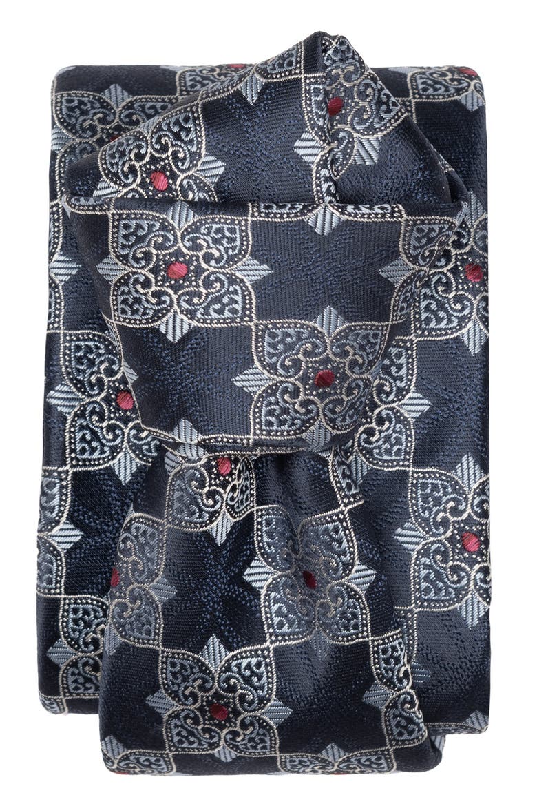 Amalfi - Silk Jacquard Tie for Men, Alternate, color, Blue