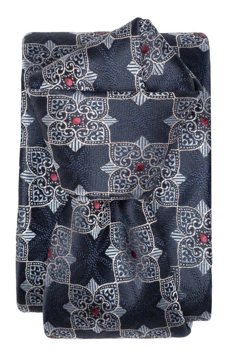 Elizabetta Amalfi - Extra Long Silk Jacquard Tie for Men, Alternate, color, Blue