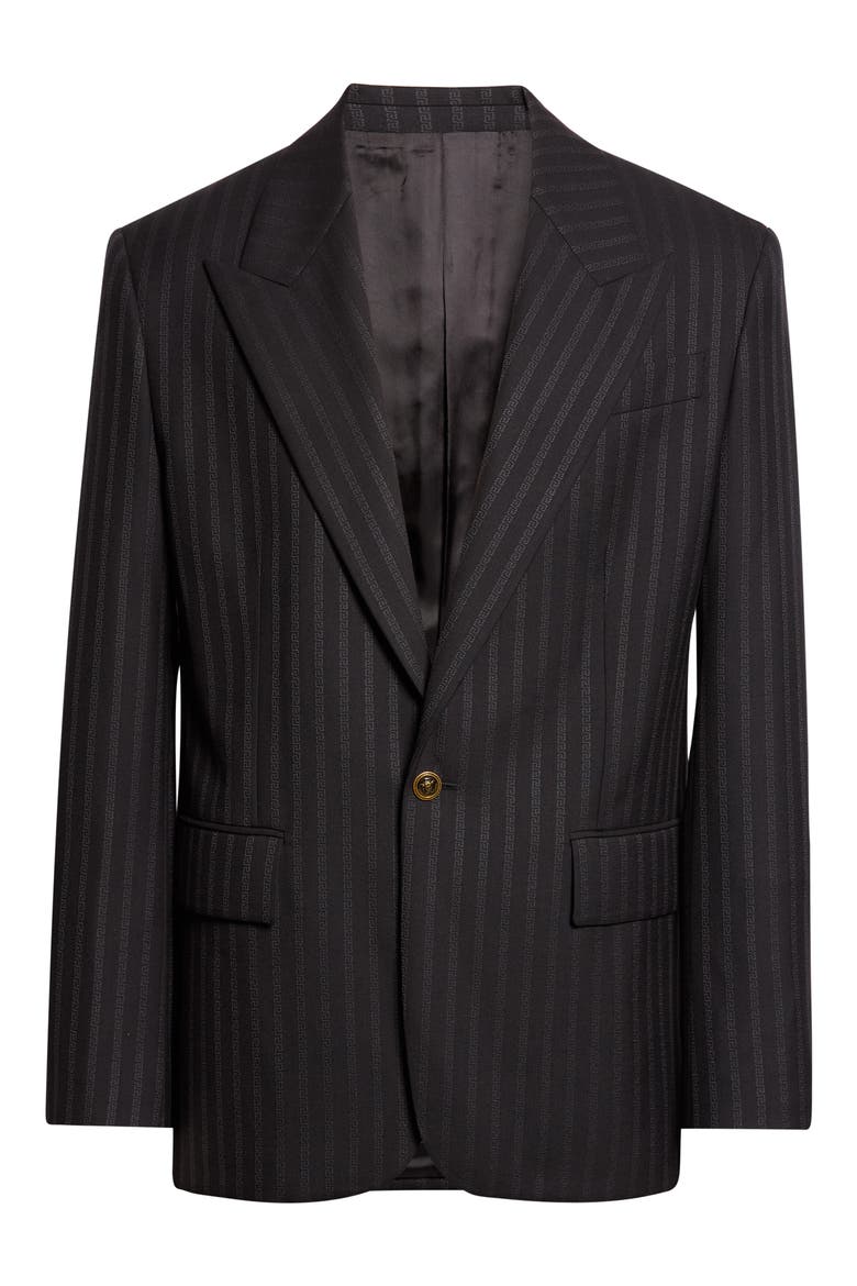 Wool Jacquard Evening Jacket, Main, color, BLACK