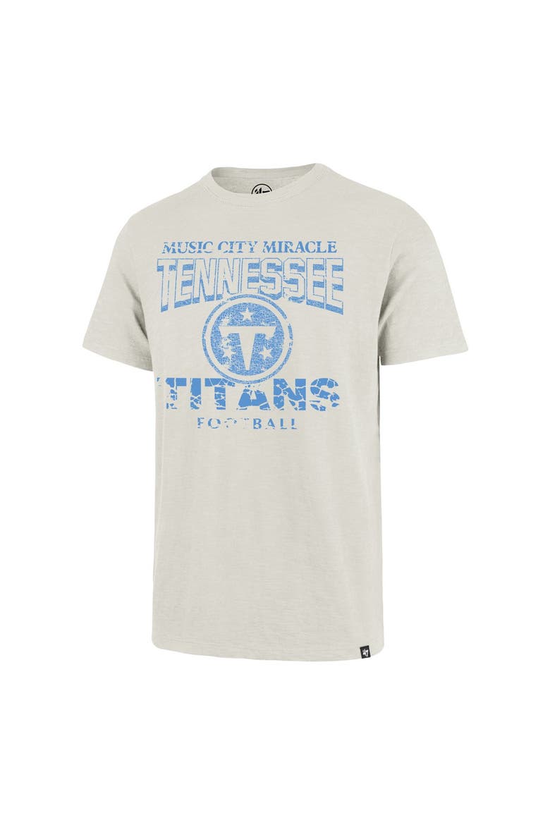 Men's '47  Natural Tennessee Titans Head On Scrum Slub T-Shirt, Main, color, Natural