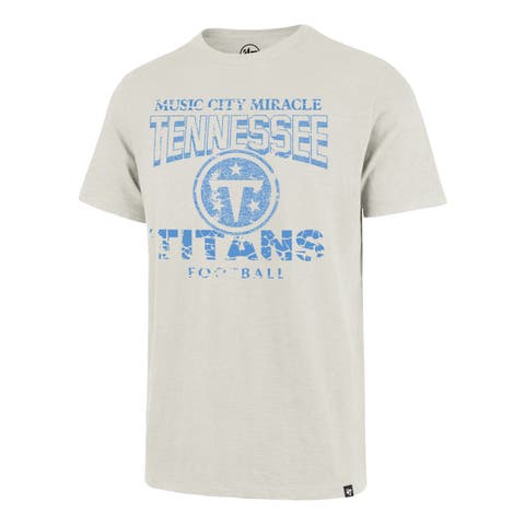 Men's '47  Natural Tennessee Titans Head On Scrum Slub T-Shirt