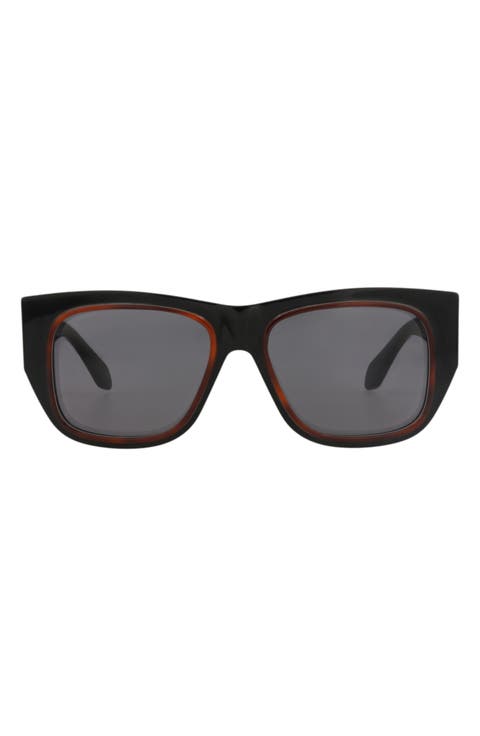 55mm Polarized Square Sunglasses