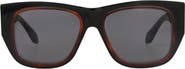 Alaïa 55mm Polarized Square Sunglasses