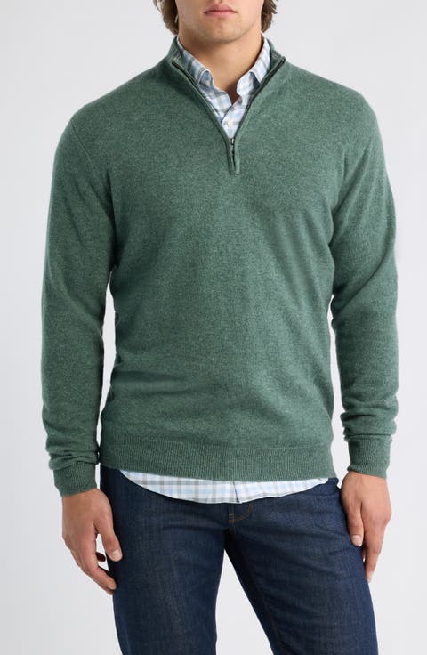 Crown Anniversary Quarter Zip Cashmere Sweater