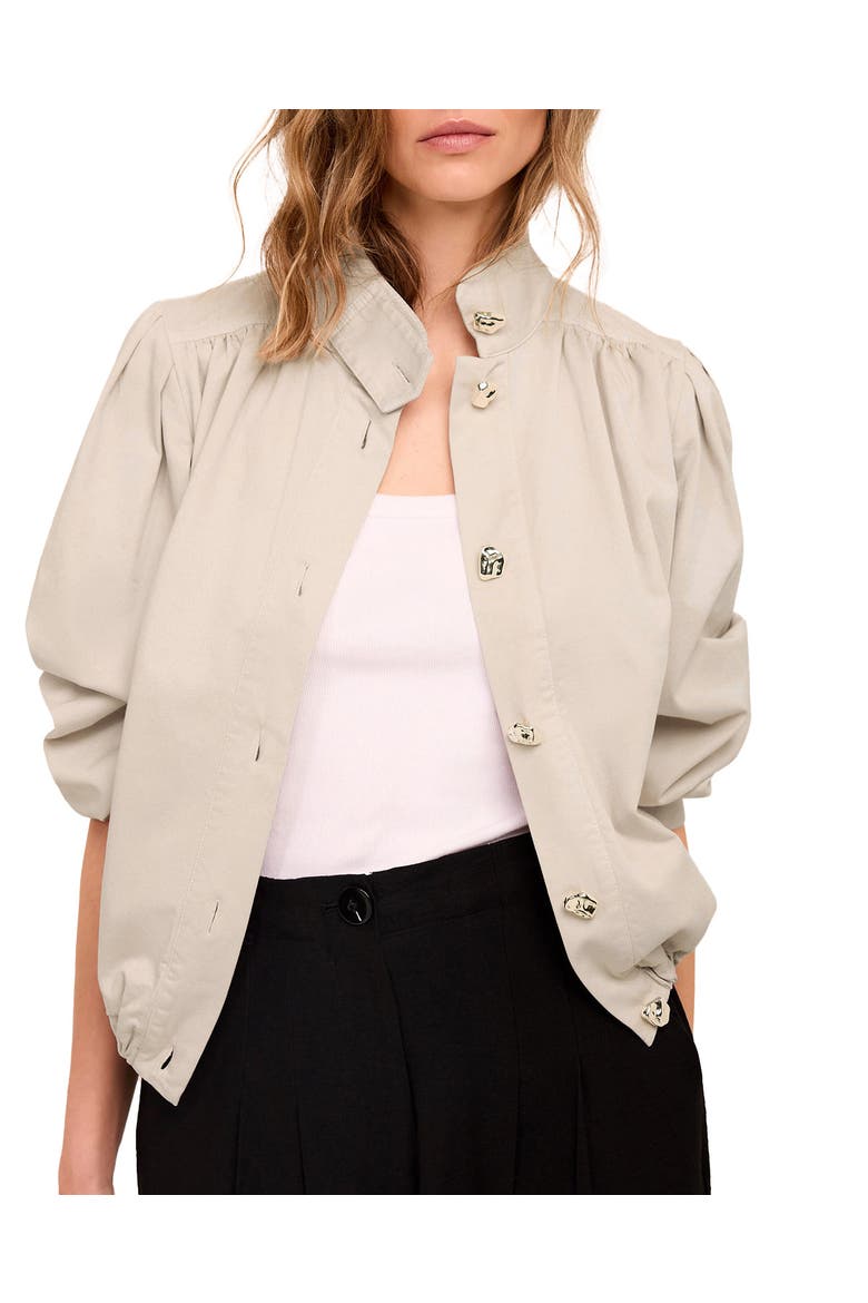 Cotton Blend Jacket, Alternate, color, Cream