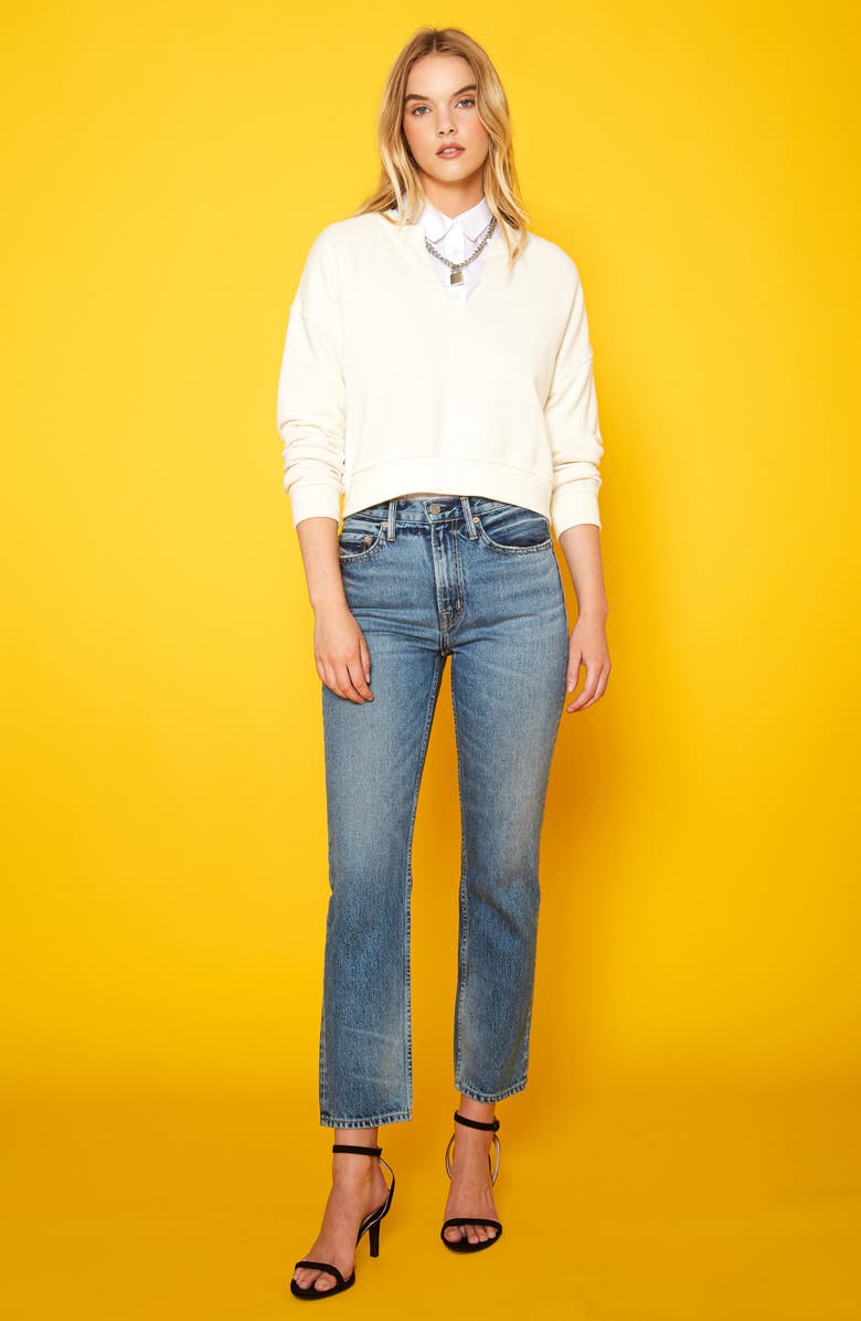 NOEND Claude High Waist Ankle Straight Leg Jeans, Alternate, color, 