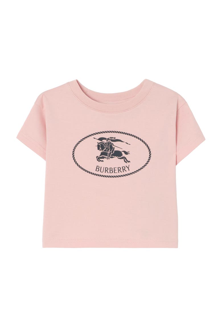 Knight Stamp Cotton T-shirt, Main, color, Bouquet pink
