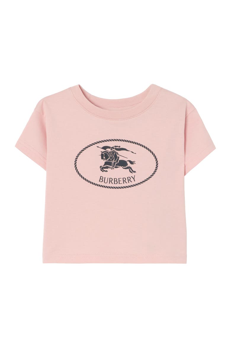 Burberry Knight Stamp Cotton T-shirt, Main, color, Bouquet Pink