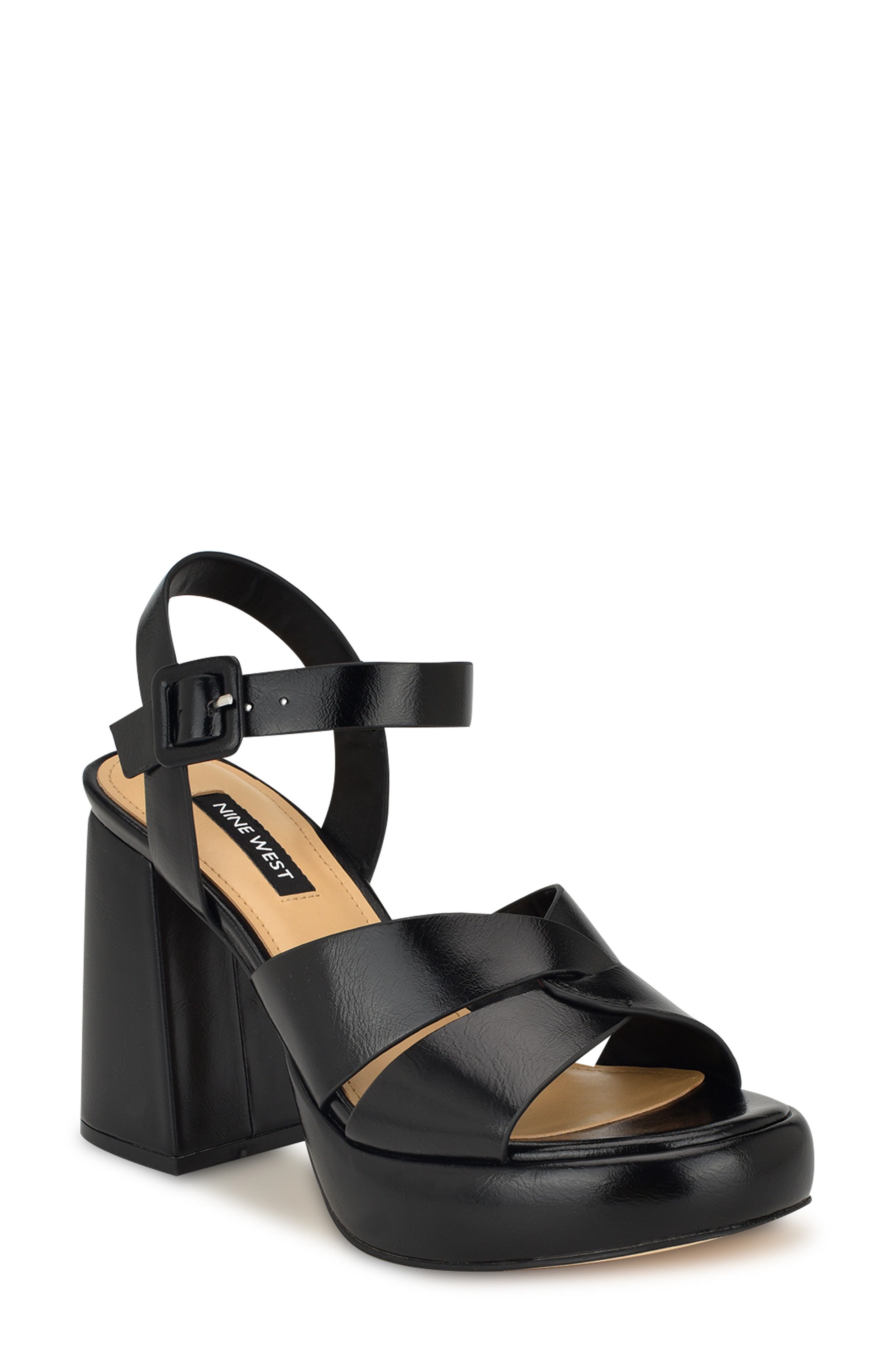 Nine West Jalissa Ankle Strap Platform Sandal, Main, color, 