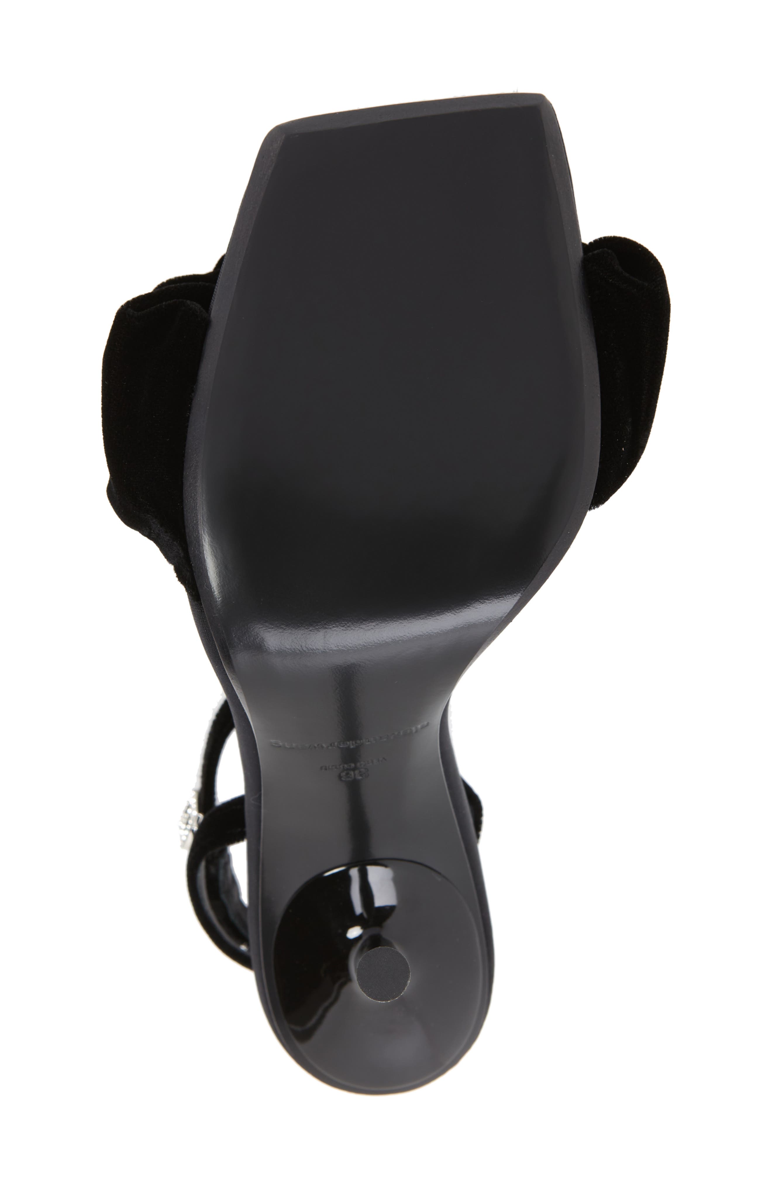 Alexander Wang Julie Scrunchie Strap Velvet Sandal, Alternate, color, 