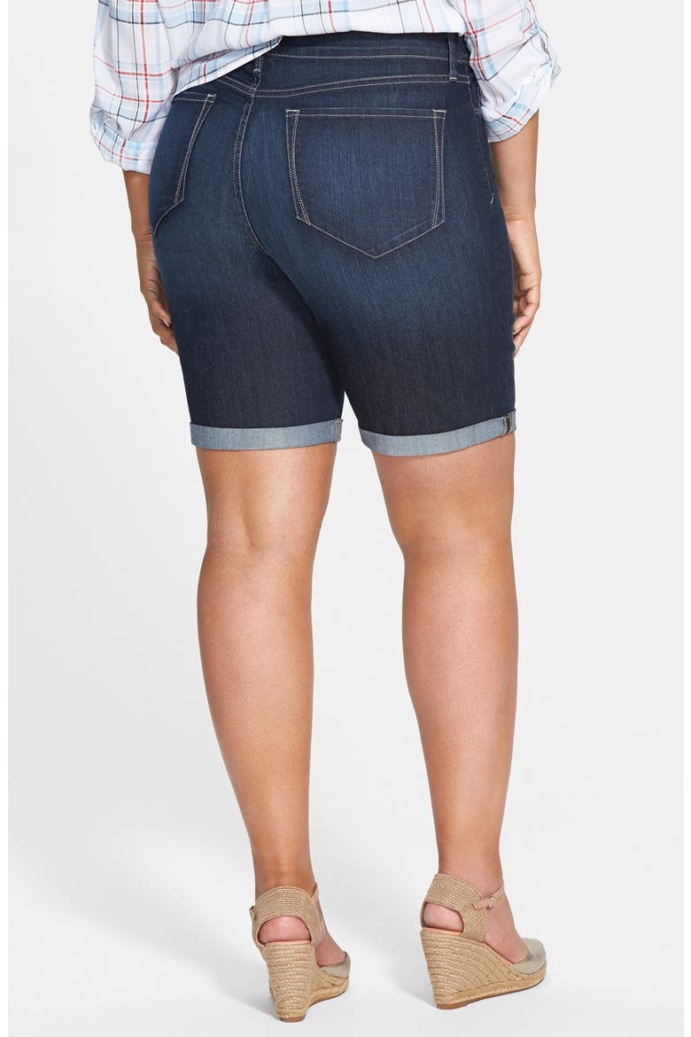 'Briella' Roll Cuff Stretch Denim Shorts, Alternate, color, HOLLYWOOD