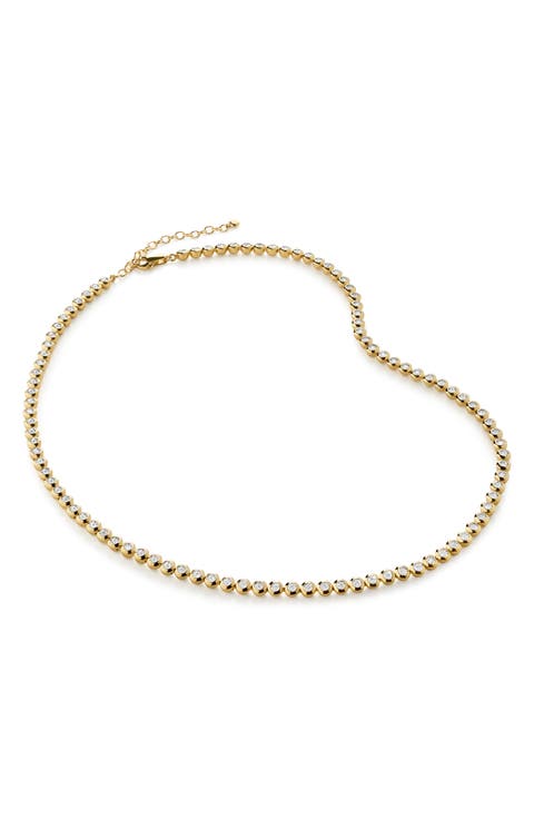 Lab Grown Diamond Bezel Tennis Necklace
