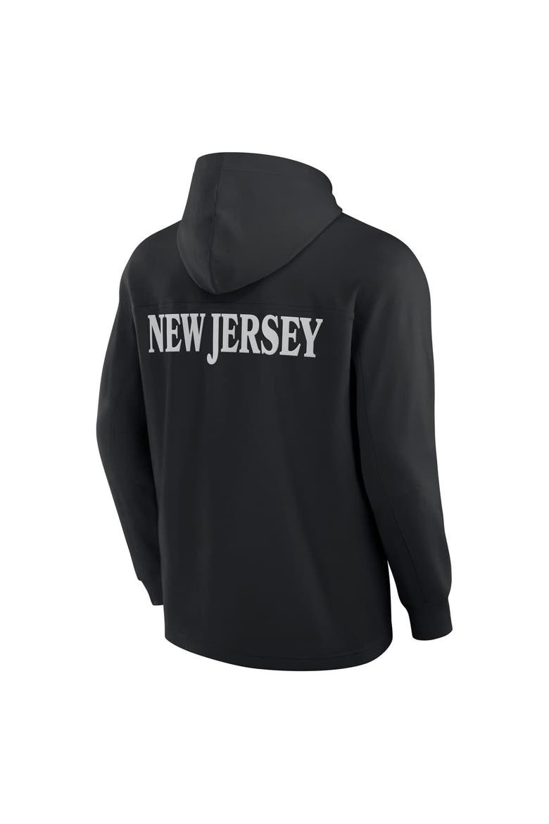 Men's Fanatics Black New Jersey Devils Elements Blaze Tri-Blend Long Sleeve Hoodie T-Shirt, Alternate, color, Black