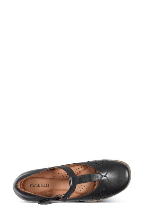 Rockport Cobb Hill Chrowen T-strap Wedge Pump In Black