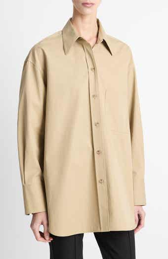 Vince Oversize Cotton Button-Up Shirt