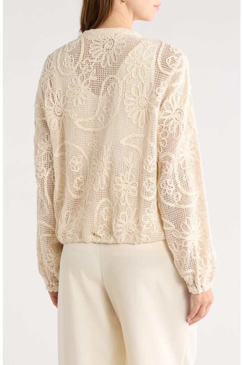 Aeva Embroidered Floral Lace Jacket, Alternate, color, NATURAL