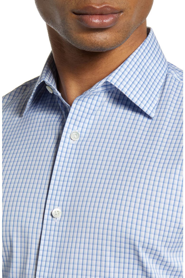 Slim Fit Check Dress Shirt, Alternate, color, PRESTWOOD PLAID VENTANA BLUE