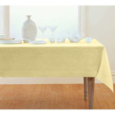 Linen Table Throw - Athena, 52" x 52" Inch