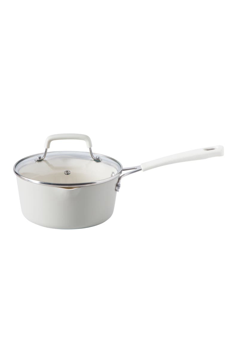 Heathland 10-Piece Ceramic Nonstick Aluminum Cookware Set, Alternate, color, Linen White