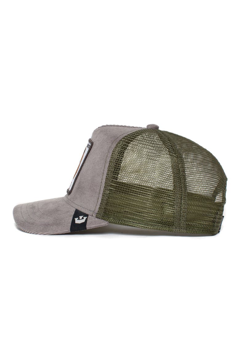 Wulbul Dog Patch Corduroy Trucker Hat, Alternate, color, WHITE
