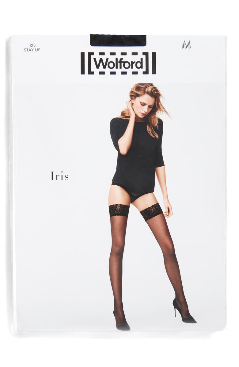 Wolford Iris Stay-Up Stockings, Alternate, color, 