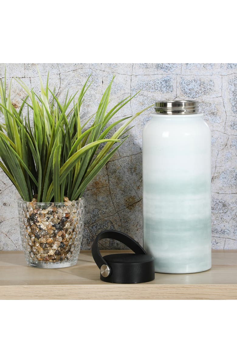 Gibson Home Brampton 30 Ounce Stainless Steel Double Wall Thermal Bottle With Lid, Alternate, color, Green