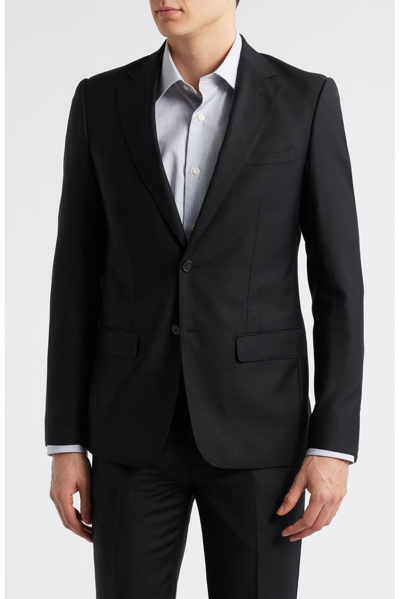 Matteo Slim Fit Black Wool Sport Coat, Main, color, BLACK