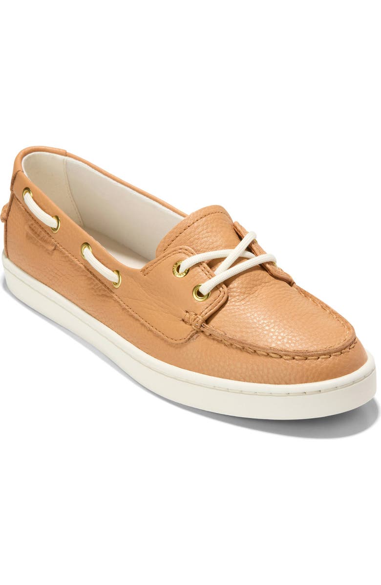 Cole Haan Nantucket Boat Shoe, Main, color, Biscuit Ltr
