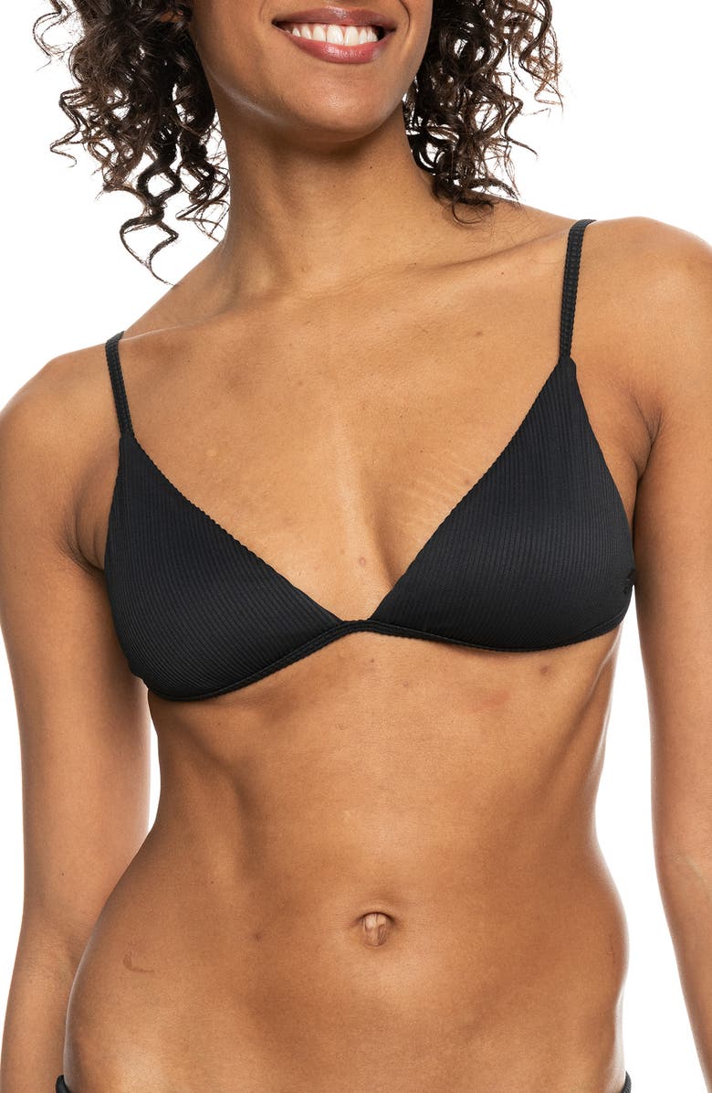 Roxy Love the Quiver Triangle Bikini Top, Main, color,