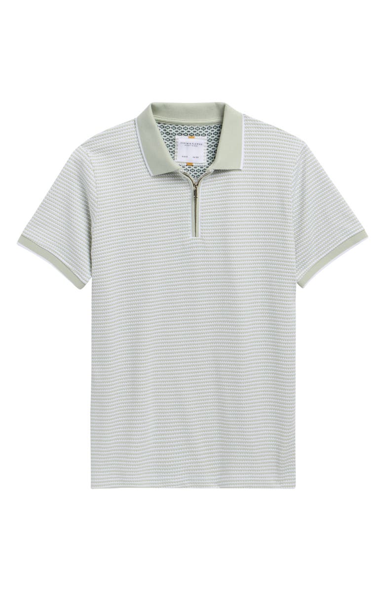 DENIM AND FLOWER Kids' Tipped Polo, Main, color, Green