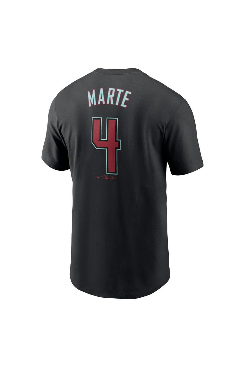 Men's Nike Ketel Marte Black Arizona Diamondbacks 2024 Fuse Name & Number T-Shirt, Alternate, color, Black