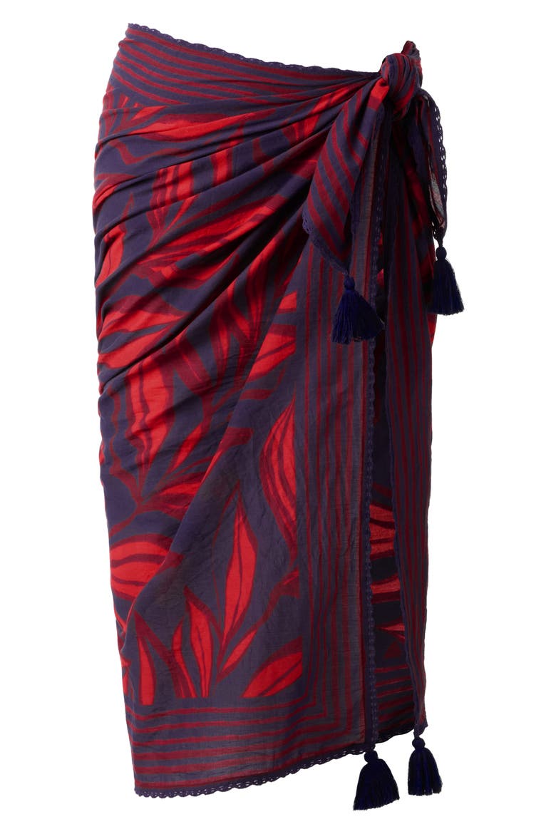 Rossobleu Cotton Cover-Up Pareo, Alternate, color, BLUE MULTI