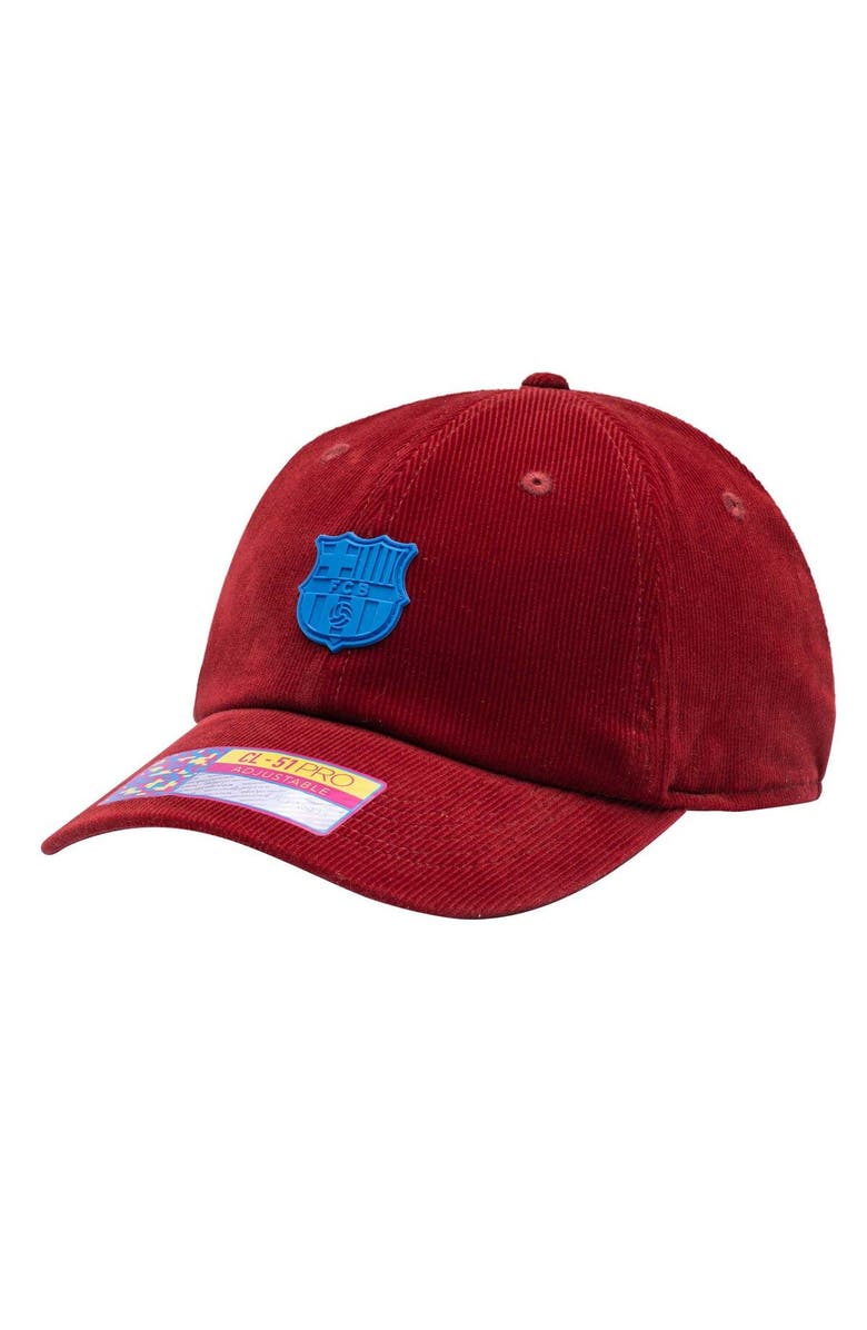 FAN INK Men's Red Barcelona Casuals Classic Adjustable Hat, Main, color, Red