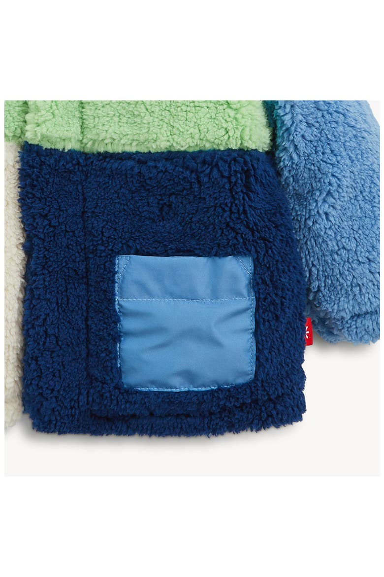 Kids' Colorblocked High-Pile Fleece Jacket, Alternate, color, BLUE MULTI