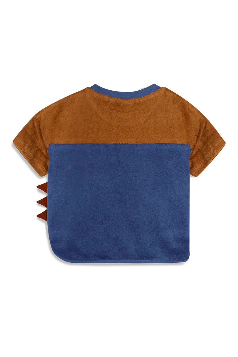 T-Rex Appliqué T-Shirt & Shorts Set, Alternate, color, BLUE