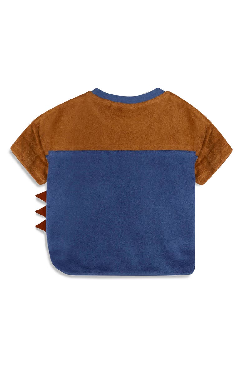 JOJO MAMAN BEBE T-Rex Appliqué T-Shirt & Shorts Set, Alternate, color, Blue