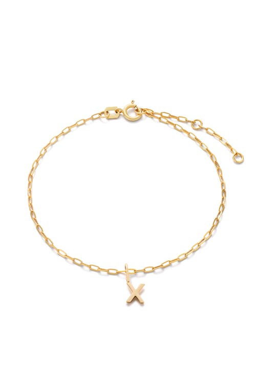 Ana Luisa Gold Charm Letter Bracelet In X