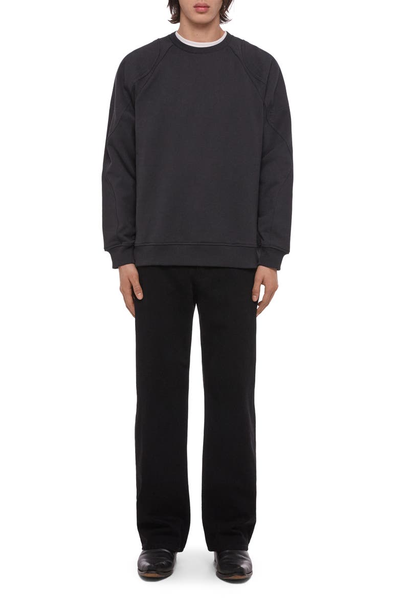 Patch Moto Crewneck Sweatshirt, Alternate, color, VINTAGE BLACK