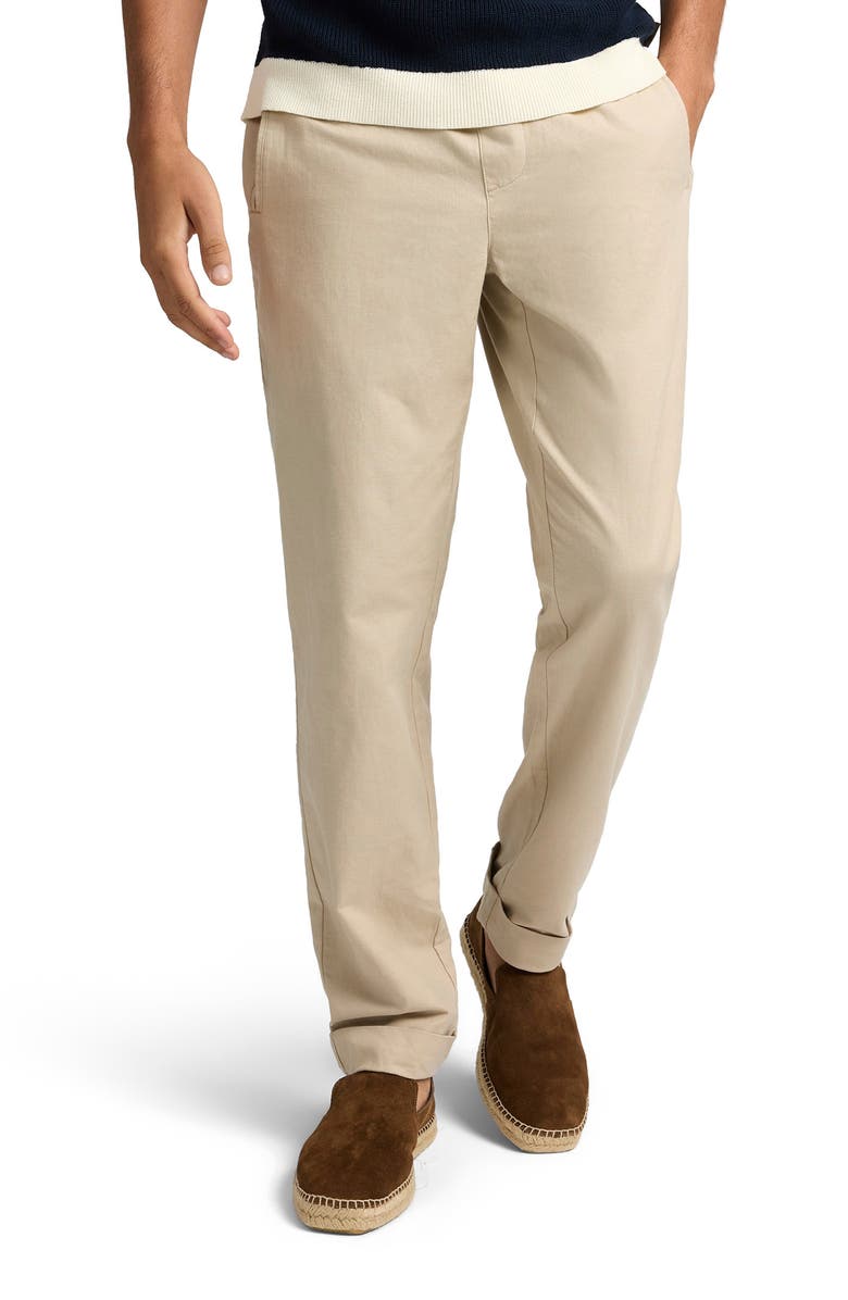 Onia Linen Cotton Stretch Cuff Pant, Alternate, color, Oxford Tan
