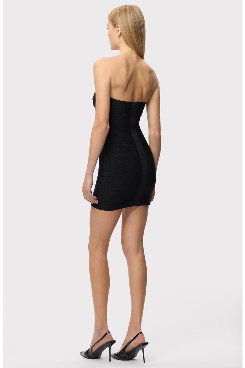 This Isla Strapless Bandage Minidress, Alternate, color, BLACK