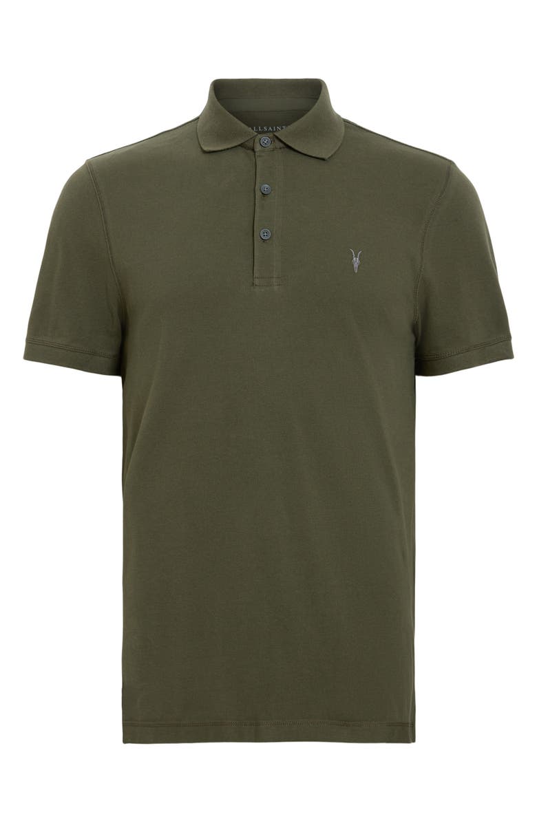 AllSaints Reform Cotton Piqué Polo, Alternate, color, Neo Green