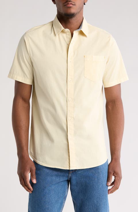 Clearwater Short Sleeve Stretch Cotton Button-Up Shirt