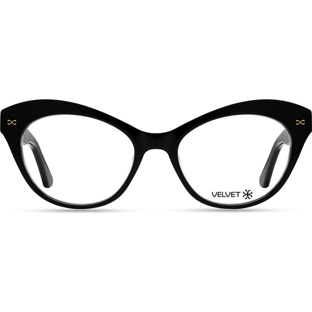 Velvet Eyewear Minnie 54mm Cat Eye Optical Glasses In Black