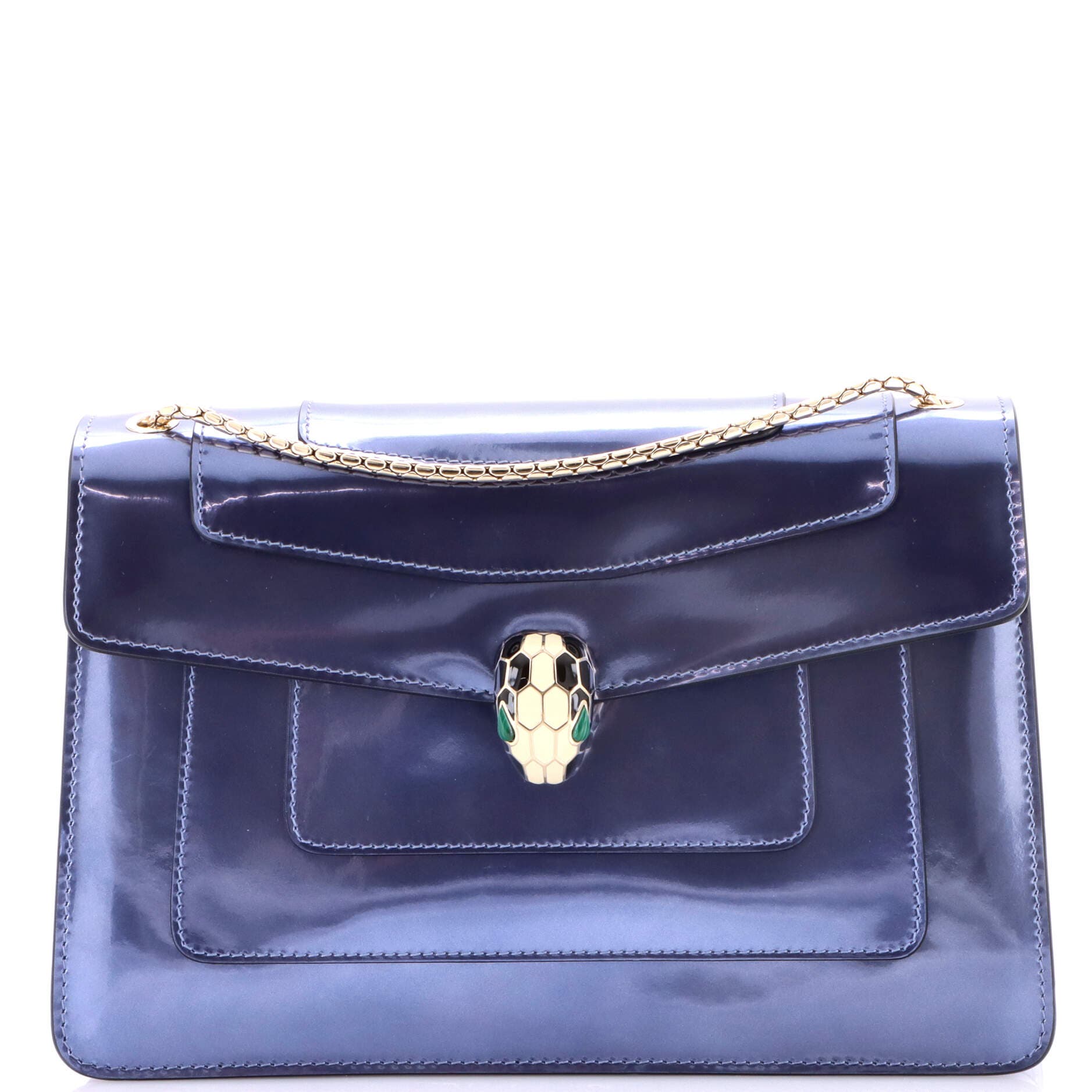 Serpenti Forever Shoulder Bag Patent Medium, Main, color, Purple