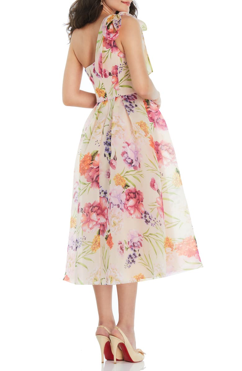 Alfred Sung One-Shoulder Floral Cocktail Dress, Alternate, color,