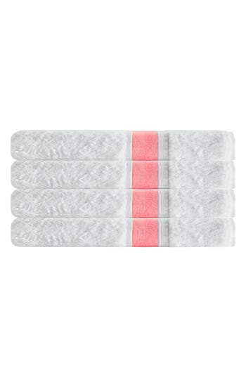 Depera Unique Turkish Cotton Hand Towel 4-piece Set In Pink
