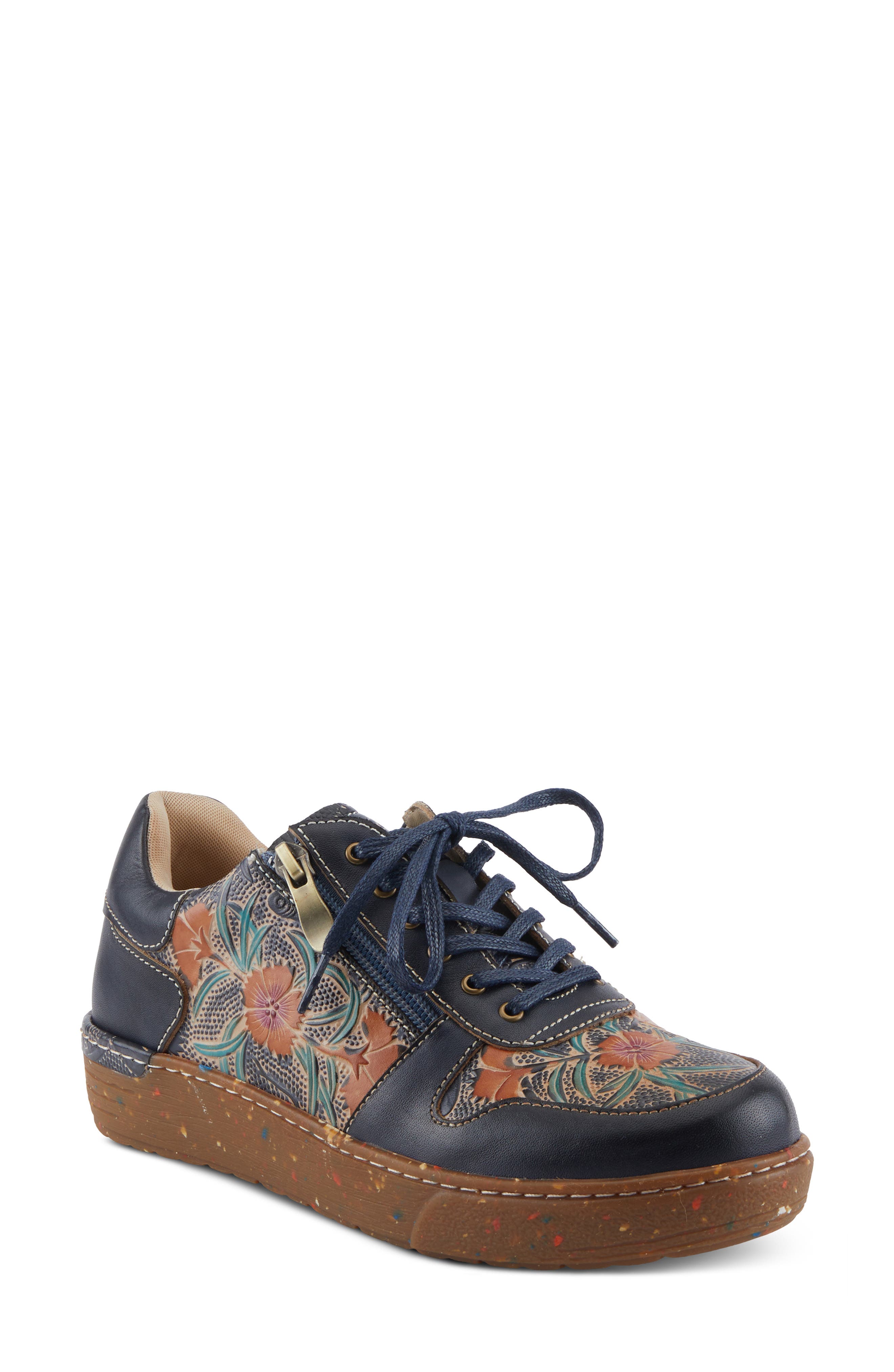 L'Artiste by Spring Step Sincerity Sneaker, Main, color, Navy Multi