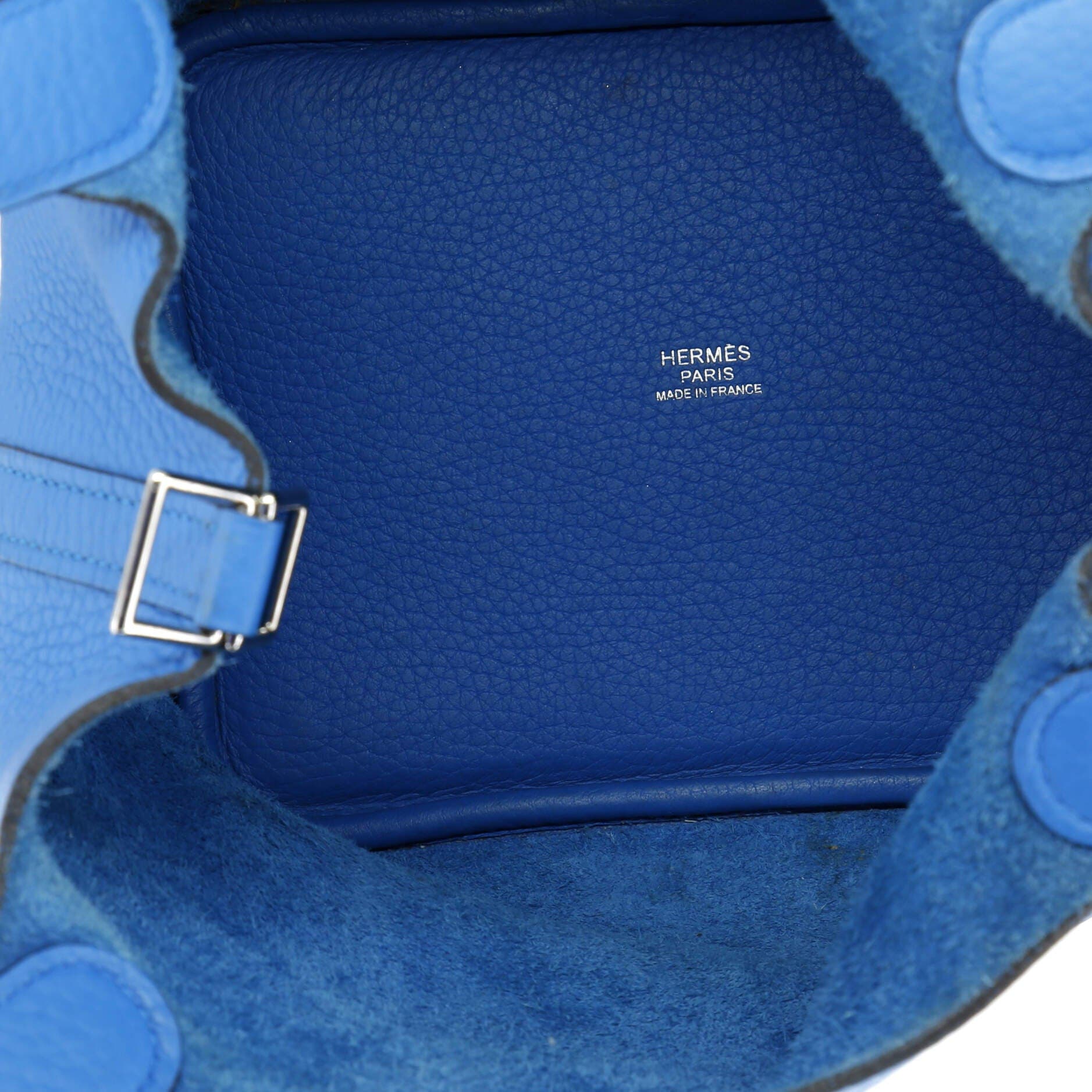 Pre-Owned Hermes Picotin Lock Bag Clemence PM, Alternate, color, Bleu Zanzibar