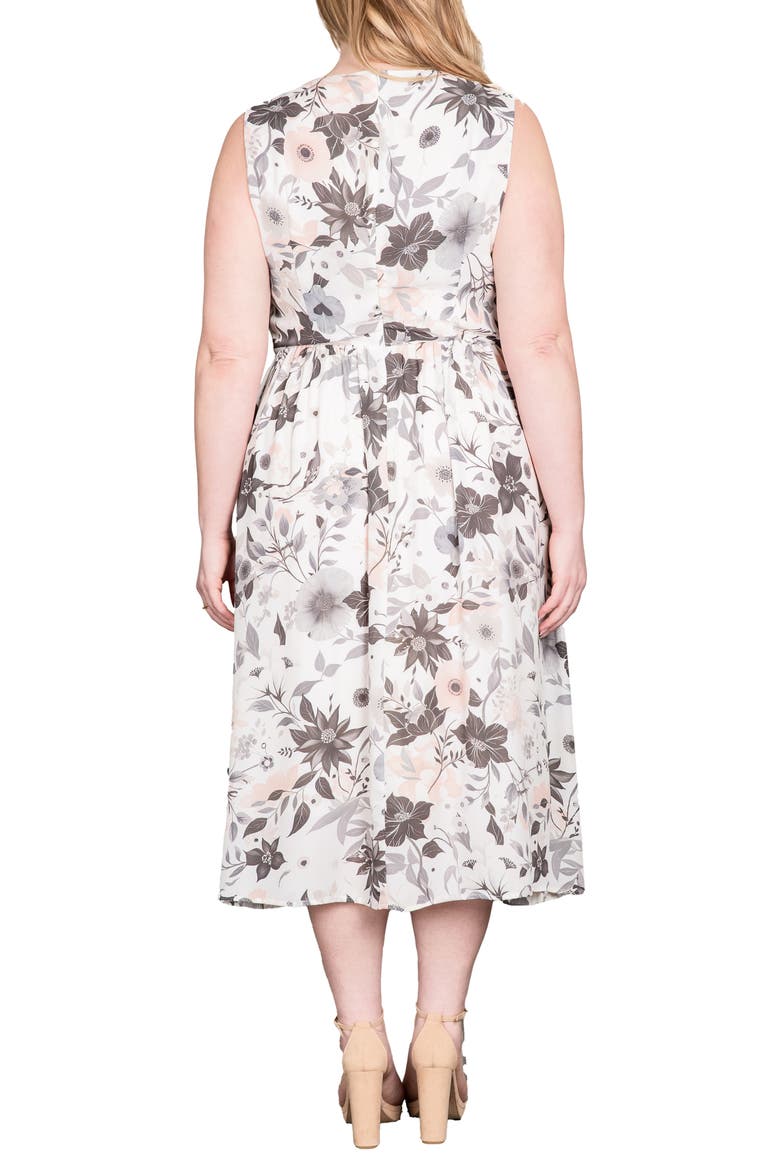 Floral Sleeveless Maxi Dress, Alternate, color, WHITE FLORAL