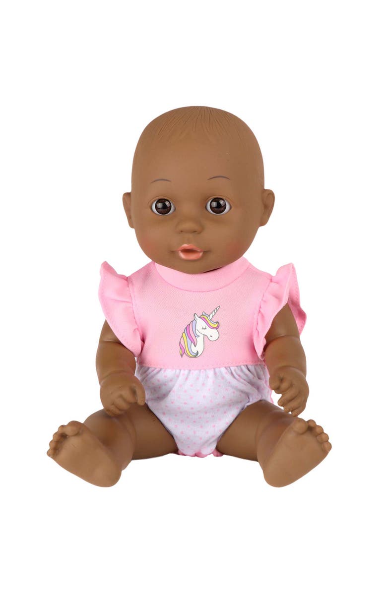 Dream Collection Gigo Bath Time 12 Inch Baby Doll with Unicorn Floater, Alternate, color, Multicolored